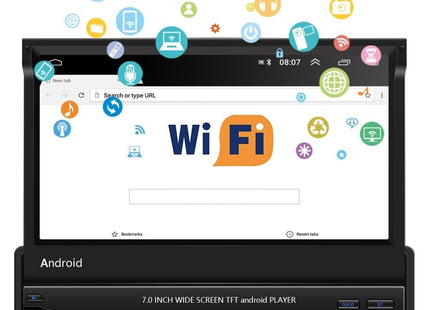 Denago 1Din uitklapbare scherm autoradio | Android 10.1