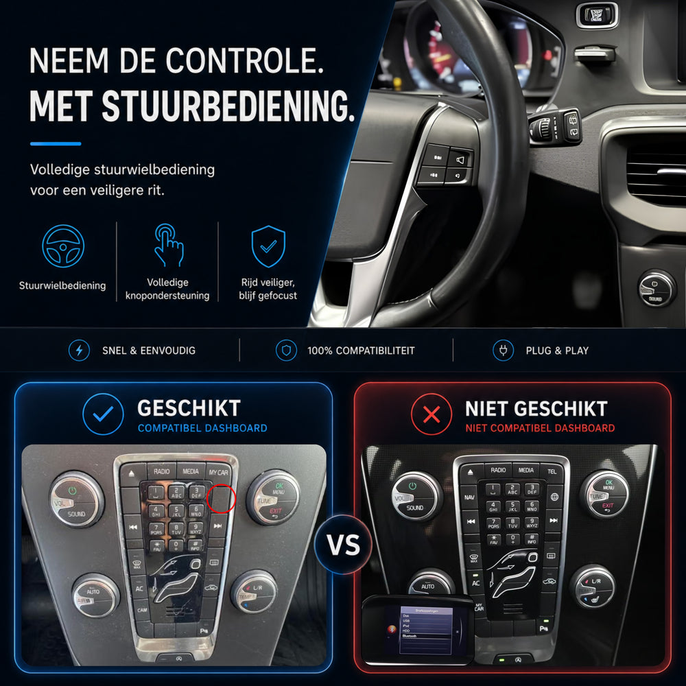 Volvo V40 | 2012 t/m 2014 | CarPlay & Android Auto Box | Sensus