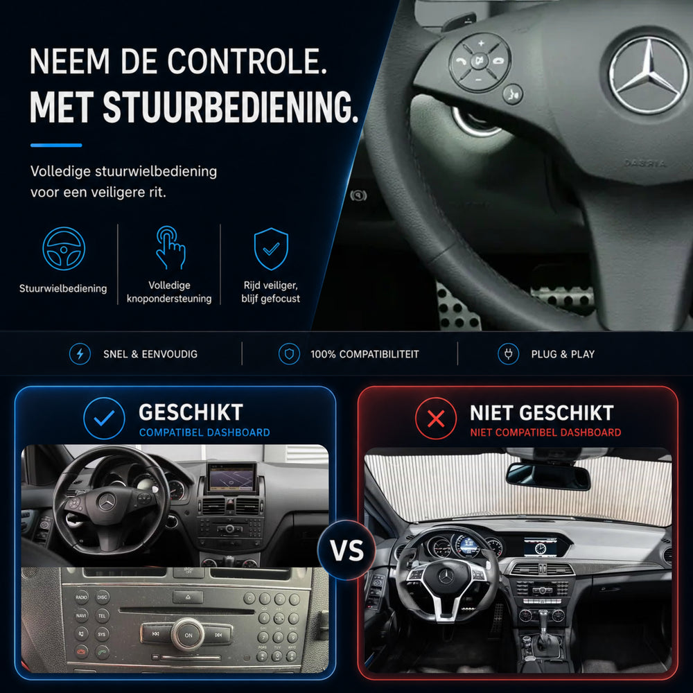 Mercedes C-Klasse W204 | 2007 t/m 2011 | CarPlay & Android Auto Box | NTG 4.0
