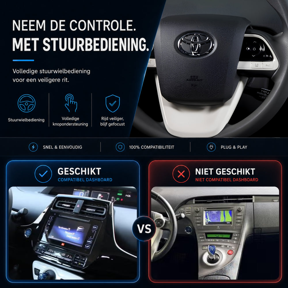 Toyota Prius | 2016 t/m 2018 | CarPlay & Android Auto Box | Touch 2 | Fujitsu