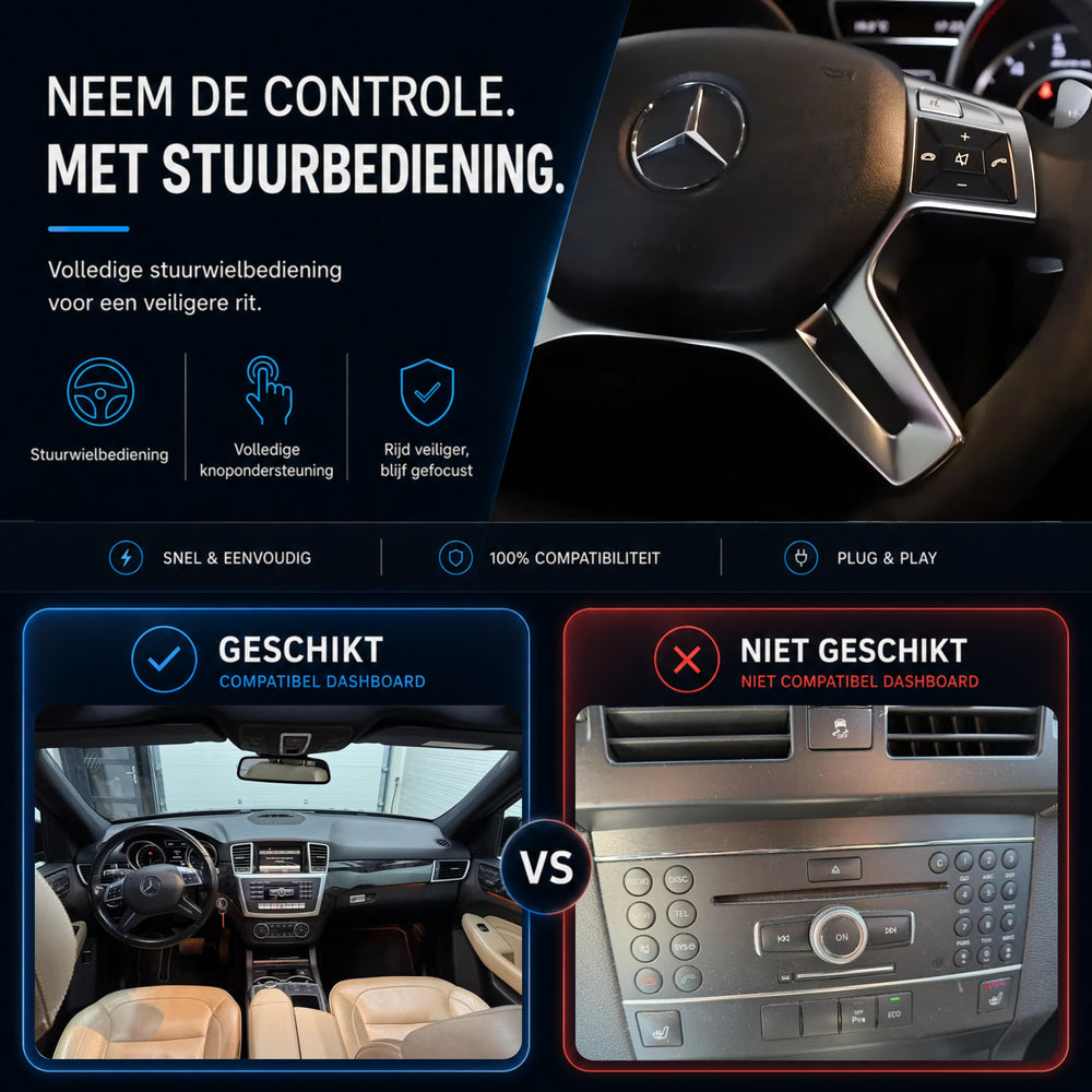 Mercedes ML W166 | 2011 t/m 2015 | CarPlay & Android Auto Box