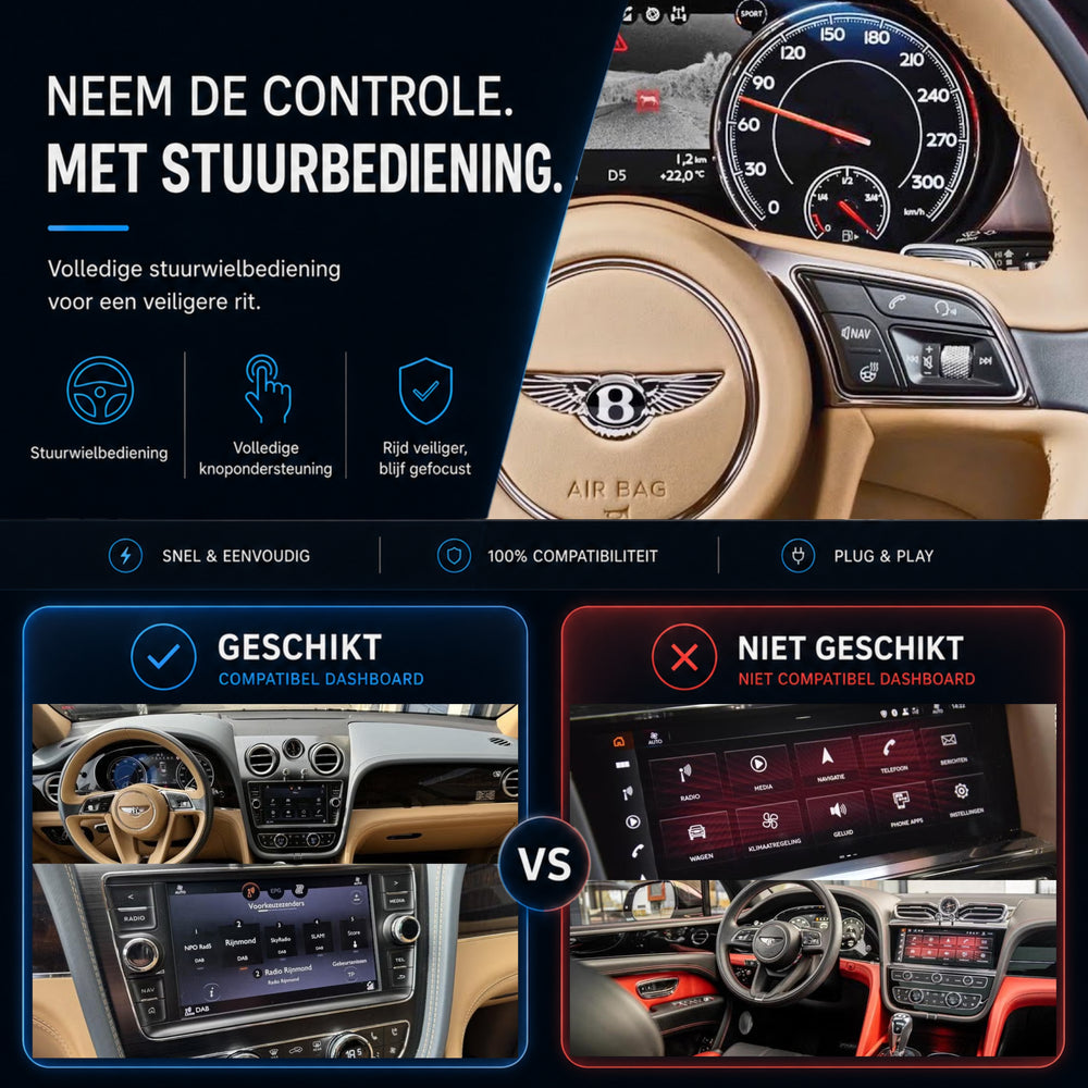 Bentley Bentayga | 2016 t/m 2019 | CarPlay & Android Auto Box