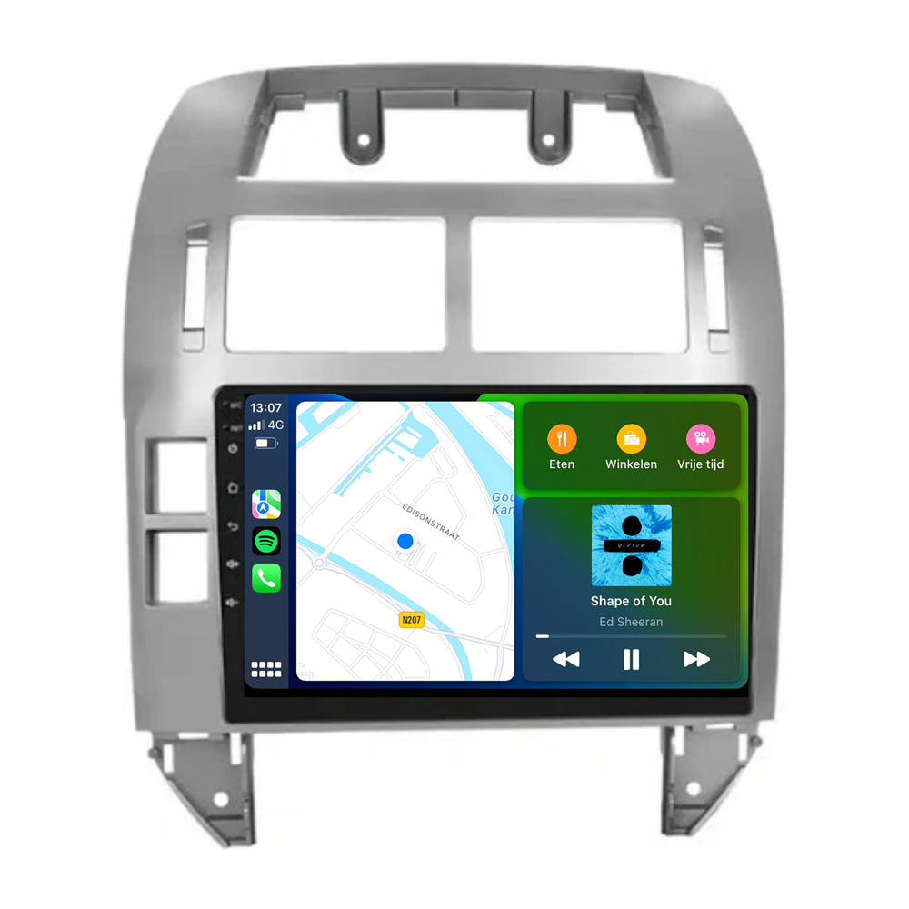 Volkswagen Polo | Androide 13 | Radio de coche | 1999 a 2009 | CarPlay y Android Auto | Gris