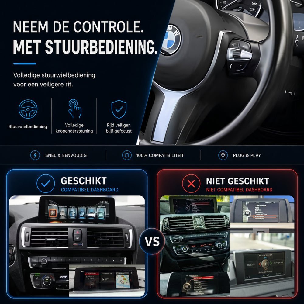 Davilon CarPlay y Android Auto Box | Adecuado para BMW Serie 3 | 2017 a 2020