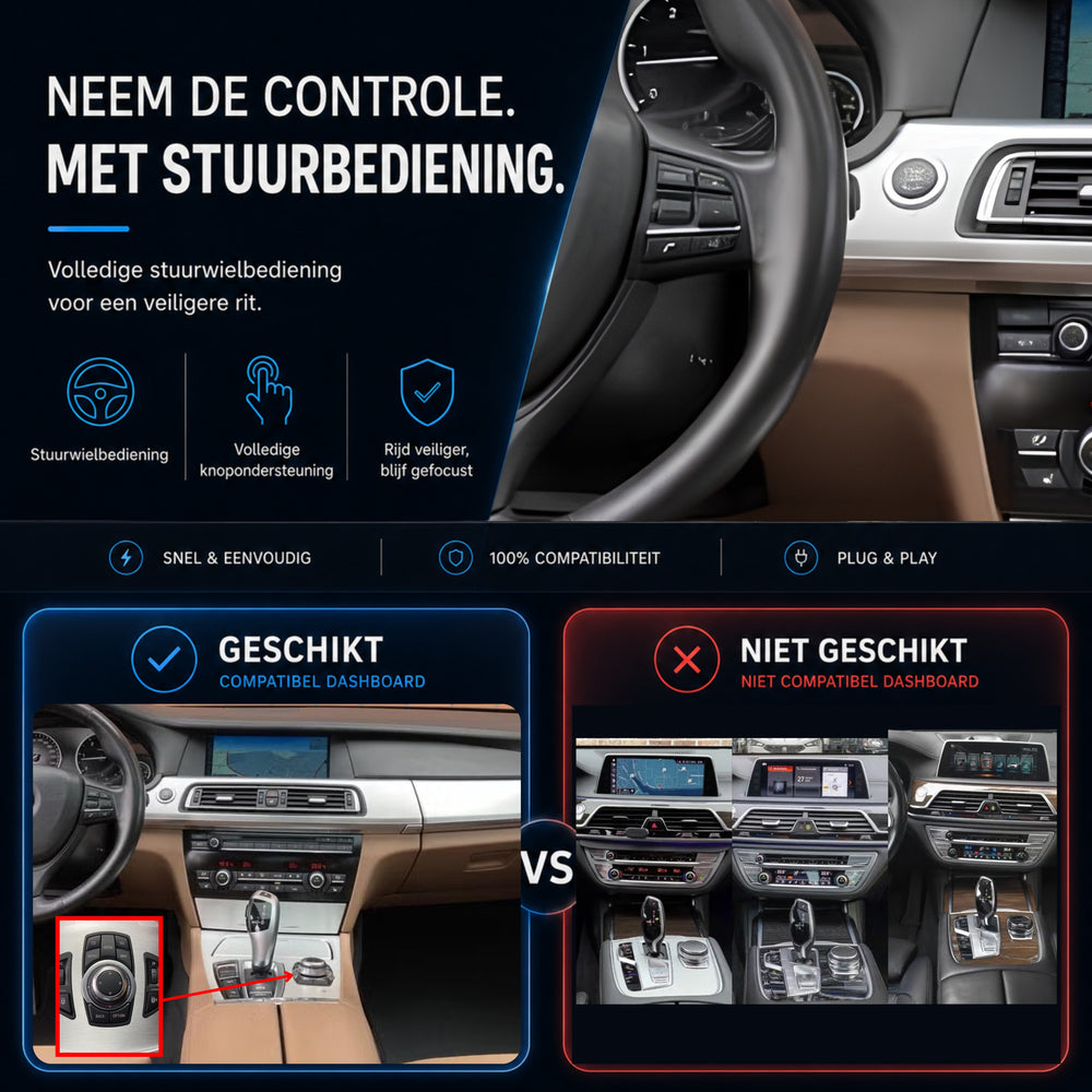 BMW 7 Serie E65/E66/F01/F02 | 2007 t/m 2012 | CarPlay & Android Auto Box | CIC