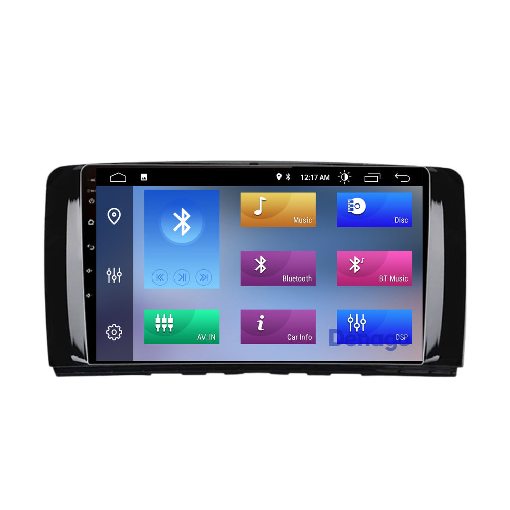 Radio para coche Mercedes Clase R CarPlay | 2005 a 2013 | Denago DNG-A190 | 9 pulgadas | Androide 13 | CarPlay inalámbrico y Android Auto
