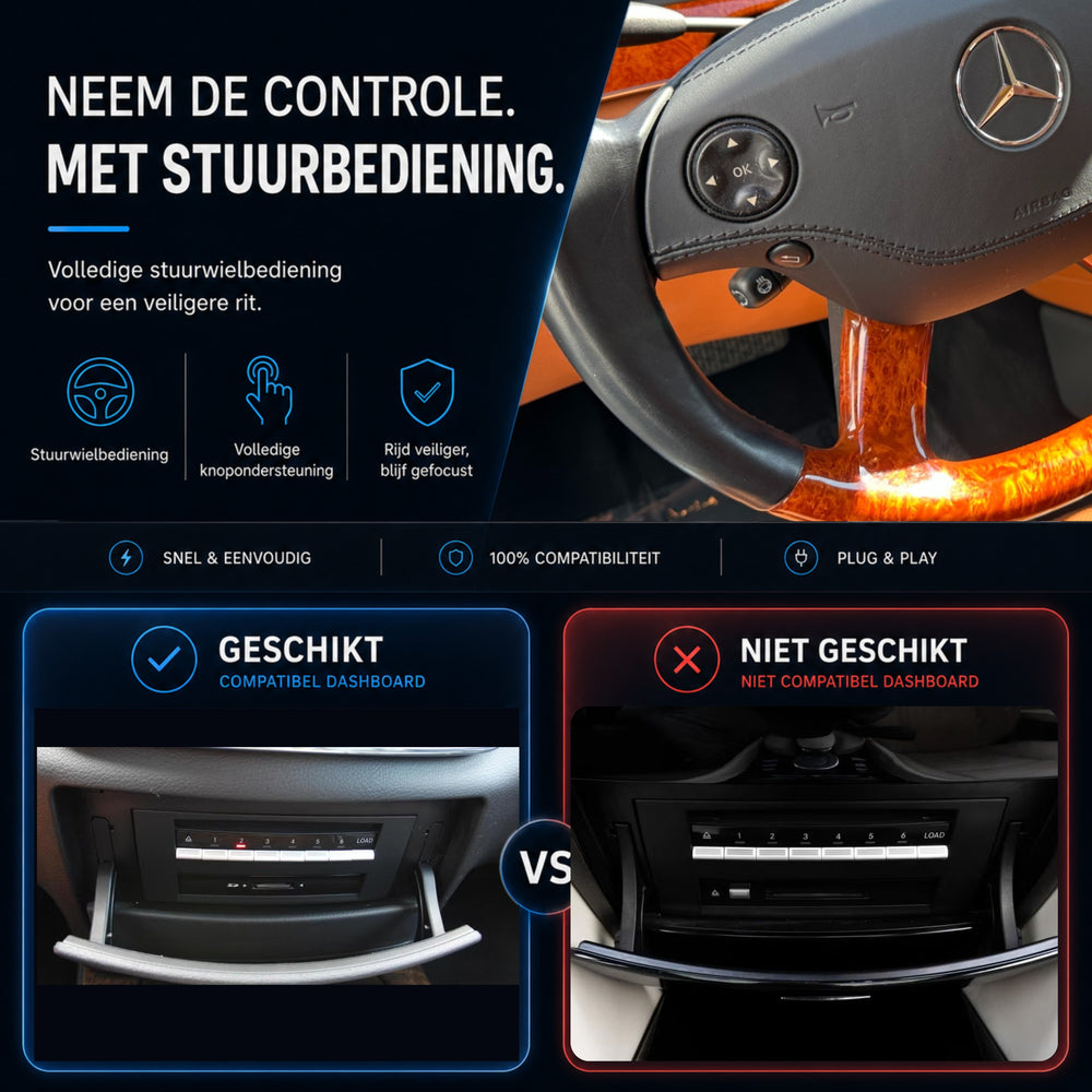 Mercedes S-Klasse | 2009 t/m 2013 | CarPlay & Android Auto Box | NTG 3.5