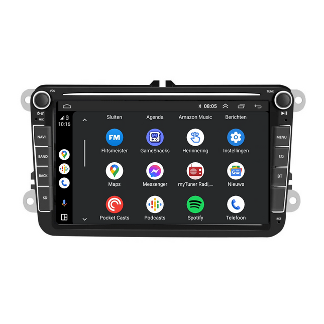 8 INCH Skoda Draadloos CarPlay | Android Auto | Android 11