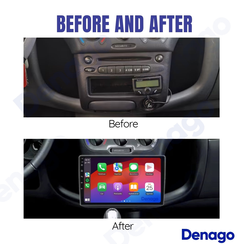 Toyota Yaris CarPlay autoradio Low versie | 1999 t/m 2005 | Denago DNG-A351 | 9 inch | Android 13 | Draadloos CarPlay & Android Auto