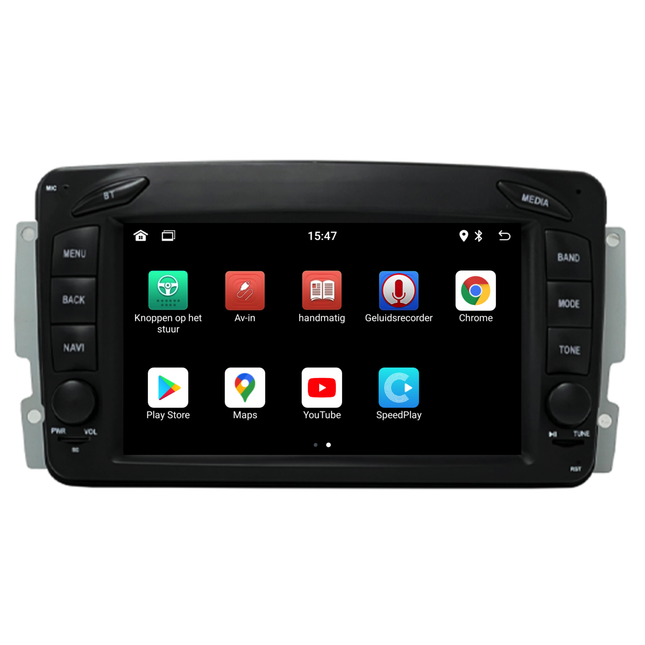 Mercedes A | C | CLK | SLK | R170 Klasse | CarPlay & Android Auto | autoradio | 1996 t/m 2004 | Android 13 | 4+64GB