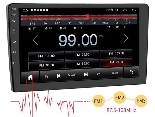 Dubbel-din autoradio | 32GB | Android 11 | 9 INCH