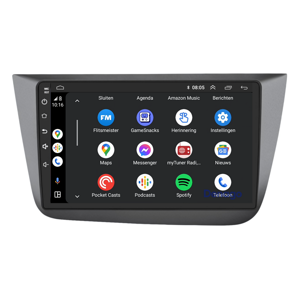 Radio para coche Seat Altea CarPlay | 2004 a 2015 | Denago DNG-A38 | 9 pulgadas | Androide 13 | CarPlay inalámbrico y Android Auto