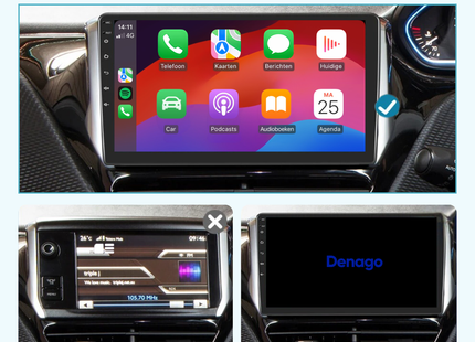 Peugeot 208 | 2008 Autoradio | 2012 t/m 2019 | Android 13 & CarPlay