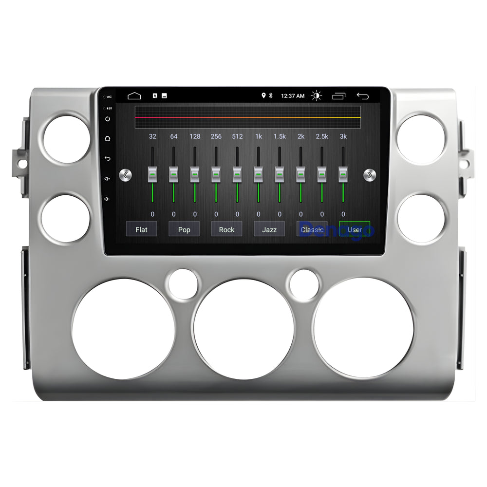 Toyota FJ Cruiser CarPlay car radio | 2006 to 2017 | Denago DNG-A313 | 9 inches | Android 13 | Wireless CarPlay & Android Auto | Silver frame