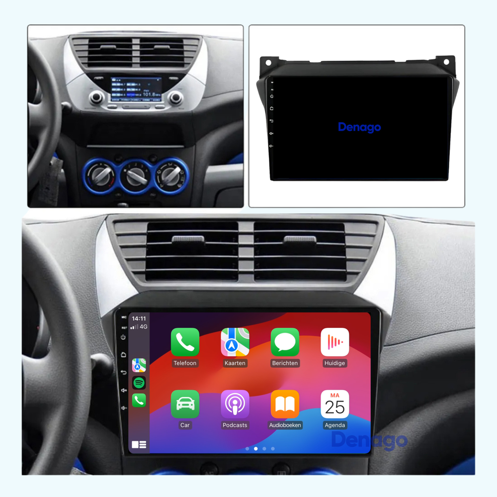 Radio de coche Suzuki Alto CarPlay | 2008 a 2016 | Denago DNG-A53 | 9 pulgadas | Androide 13 | CarPlay inalámbrico y Android Auto