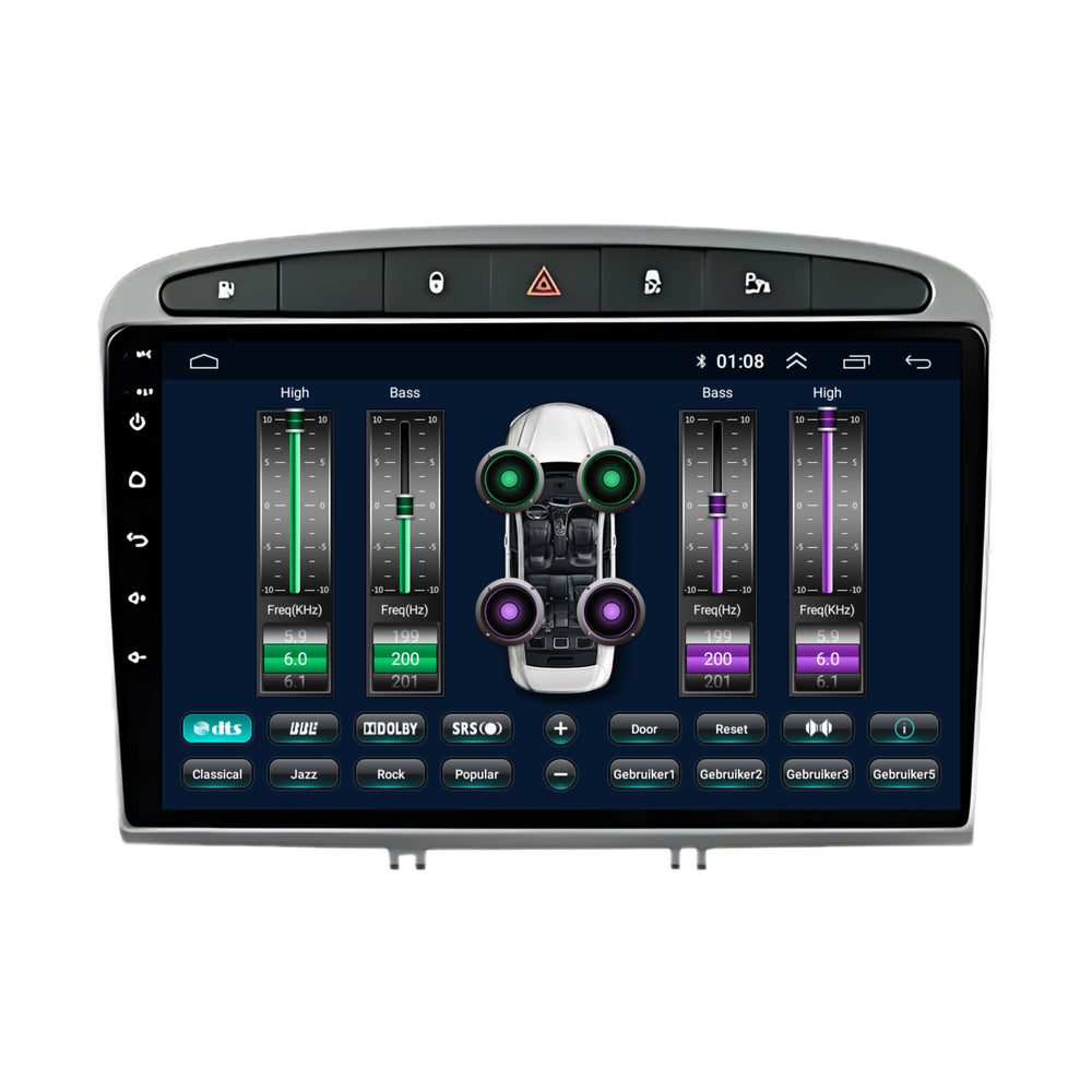 Peugeot 408/308 | Androide 13 | Radio de coche | 2007 a 2014 | CarPlay y Android Auto