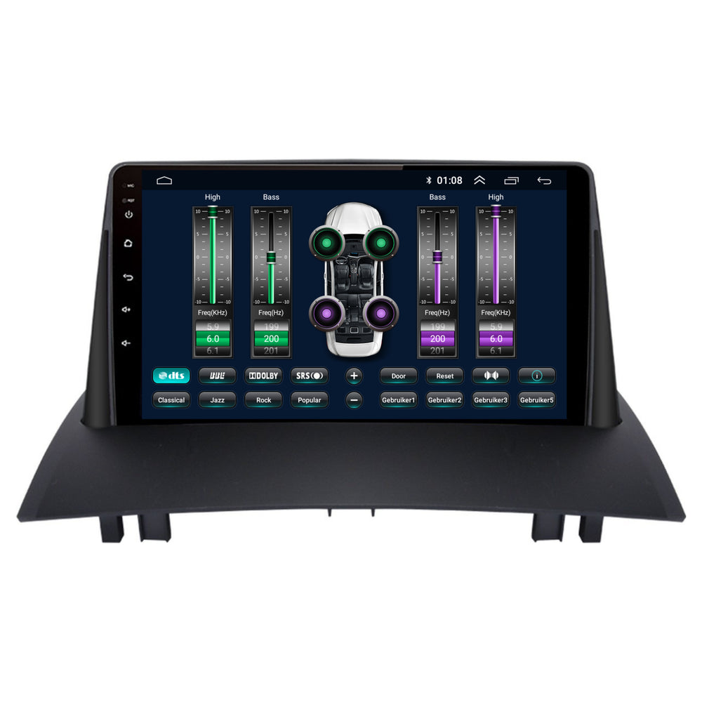Renault Mégane 2 | Androide 13 | Radio de coche | 2003 a 2008 | CarPlay y Android Auto
