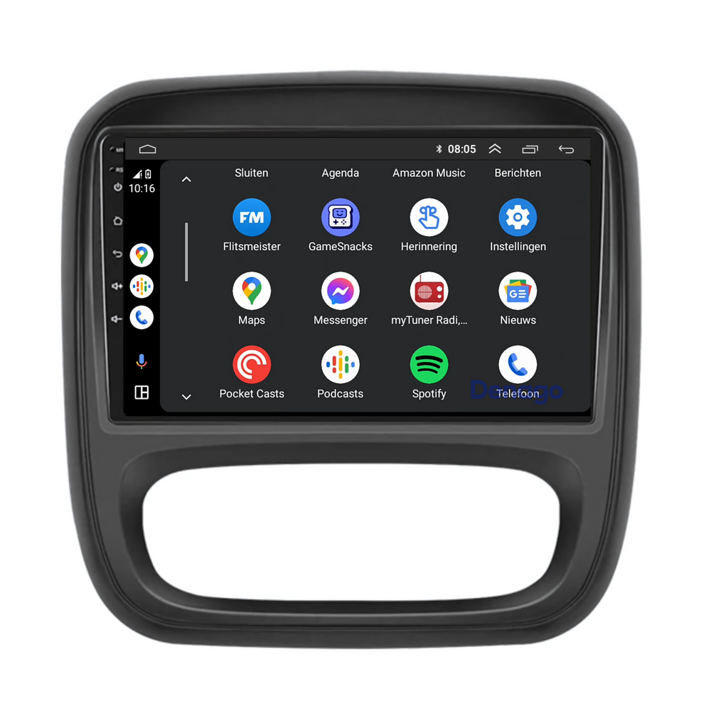 Radio de coche Opel Vivaro CarPlay | 2016 a 2020 | Denago DNG-A41 | 9 pulgadas | Androide 13 | CarPlay inalámbrico y Android Auto