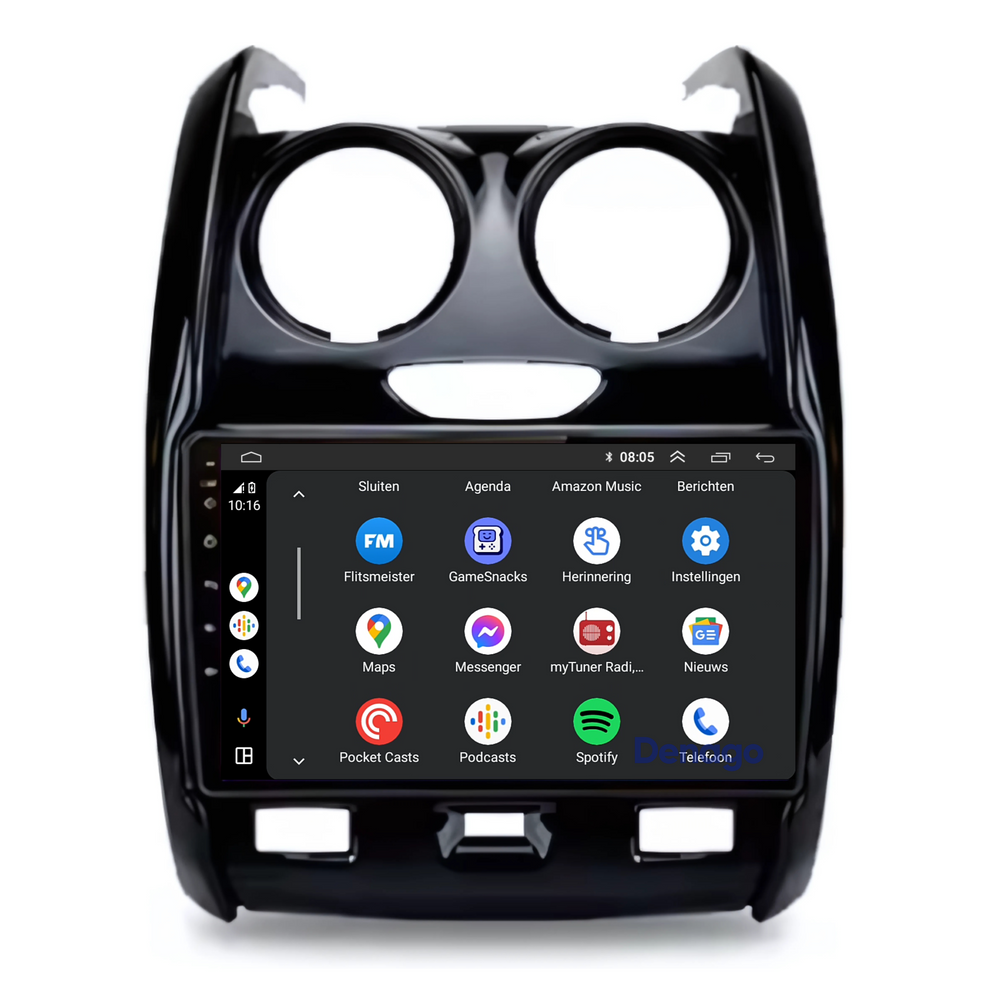 Radio para coche Dacia Duster CarPlay | 2013 a 2017 | Denago DNG-A32 | 9 pulgadas | Androide 13 | CarPlay inalámbrico y Android Auto