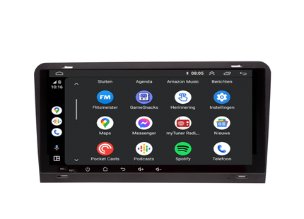 Audi A3 S3 RS3 | CarPlay & Android Auto | autoradio | 2004 t/m 2013 | Android 13 | 4+64GB