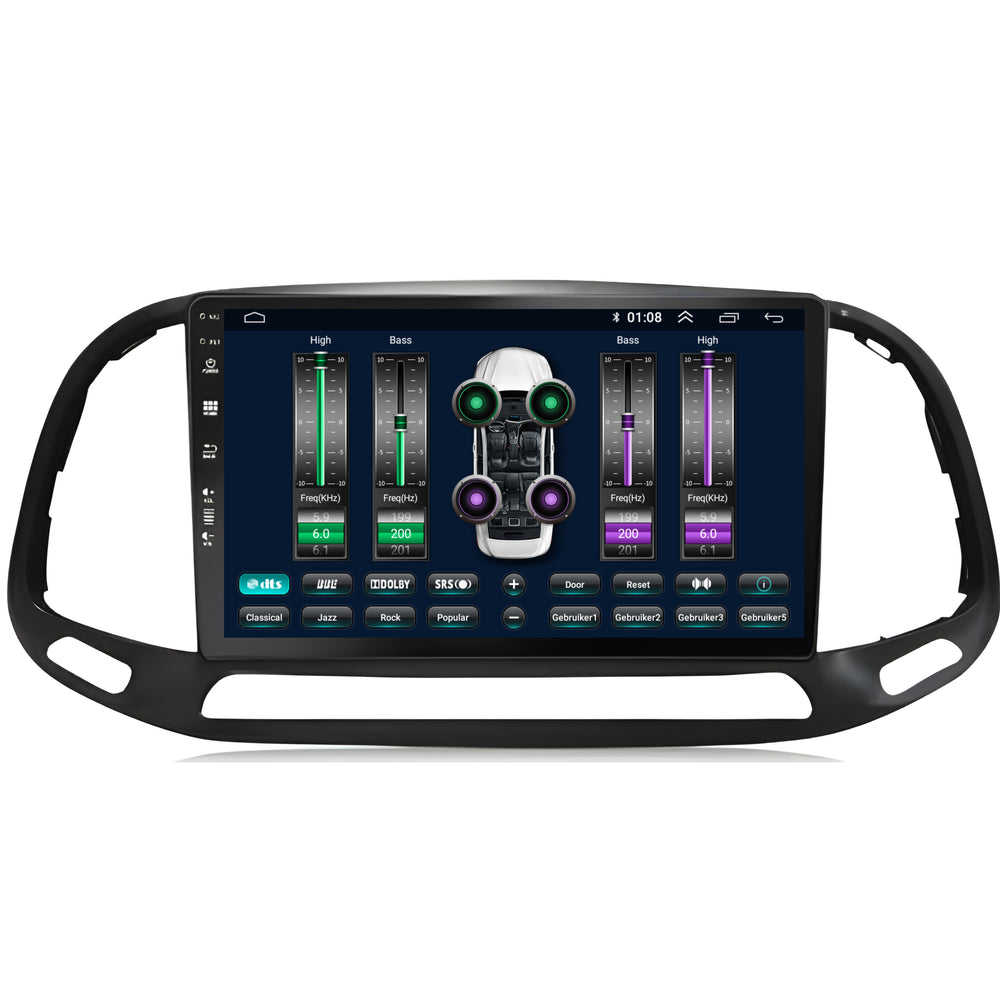Fiat Doblo | Androide 13 | Radio de coche | 2015 a 2021 | CarPlay y Android Auto