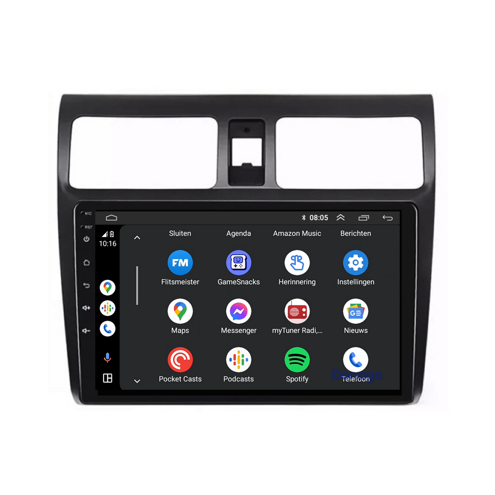 Suzuki Swift CarPlay autoradio | 2004 t/m 2010 | Denago DNG-A04 | 10 inch | Android 13 | Draadloos CarPlay & Android Auto