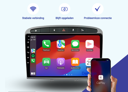 Peugeot 308 | 408 Autoradio | 2007 t/m 2020 | Android 13 & CarPlay