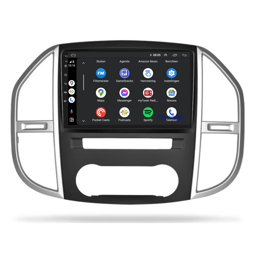 Radio para coche Mercedes Vito CarPlay | 2015 a 2024 | Denago DNG-A42 | 10 pulgadas | Androide 13 | CarPlay inalámbrico y Android Auto