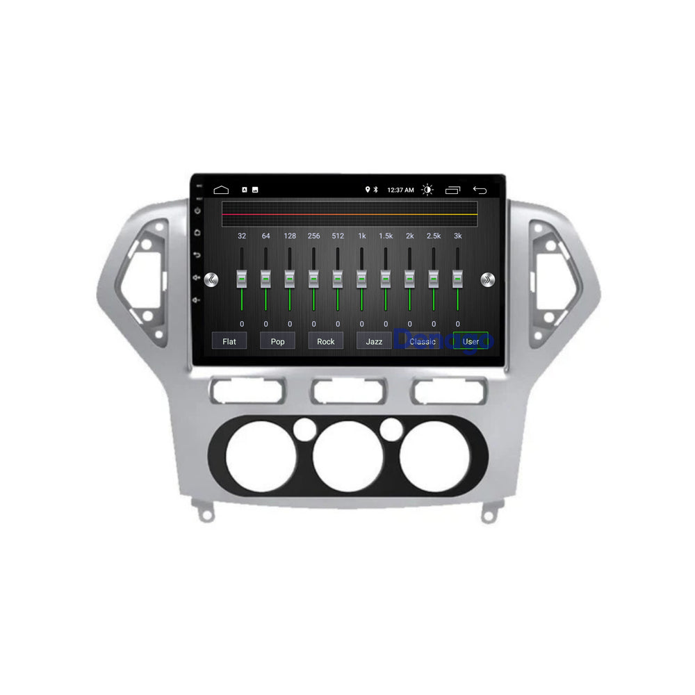 Ford Mondeo CarPlay car radio | 2003 to 2014 | Denago DNG-A204 | 9 inches | Android 13 | Wireless CarPlay & Android Auto | Silver colored frame