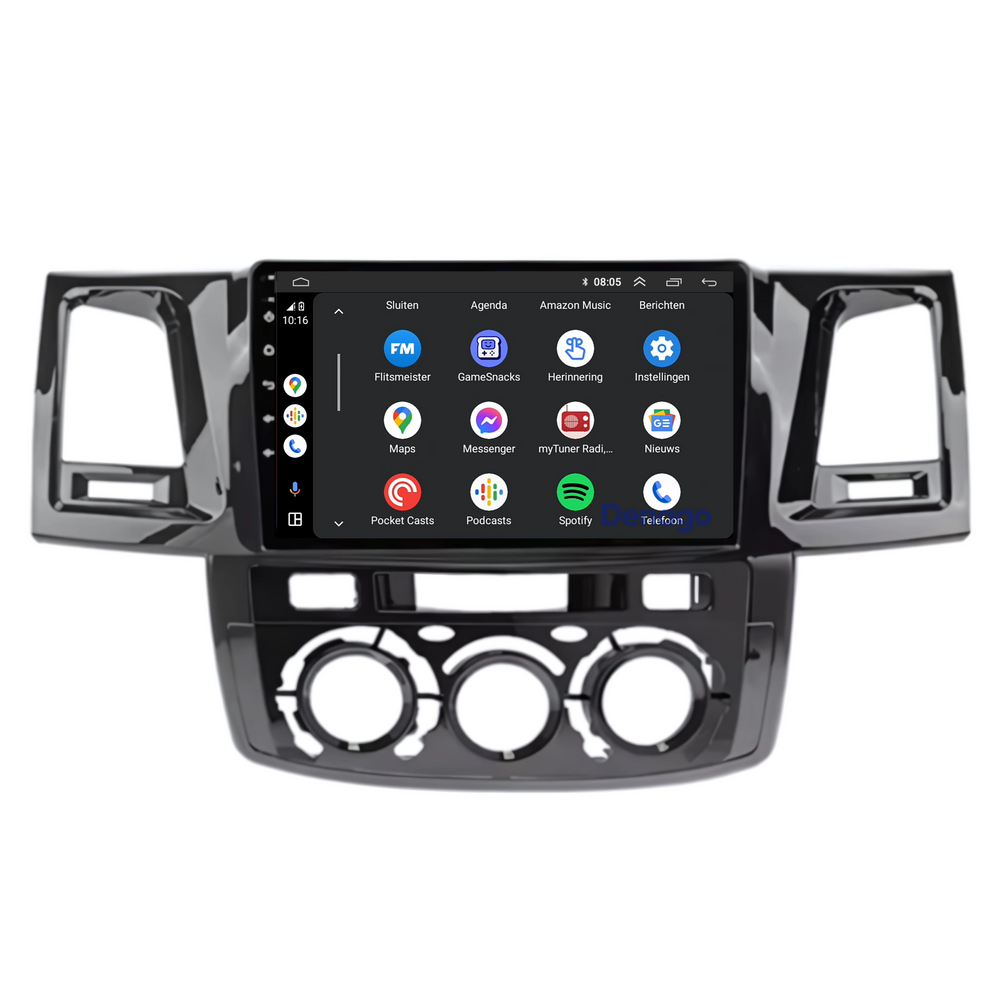 Toyota Hilux CarPlay autoradio | 2008 t/m 2016 | Denago DNG-A34 | 9 inch | Android 13 | Draadloos CarPlay & Android Auto
