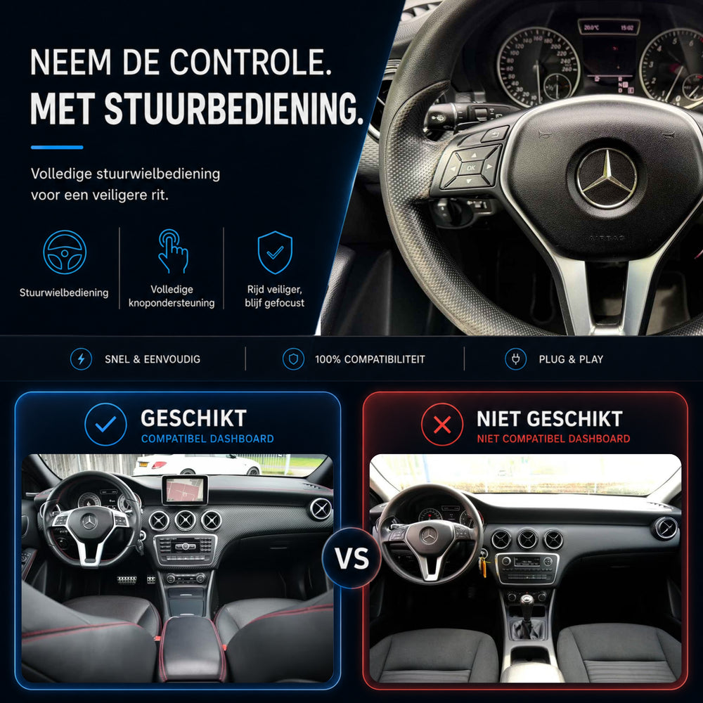 Mercedes A-Klasse | 2012 t/m 2015 | CarPlay & Android Auto Box