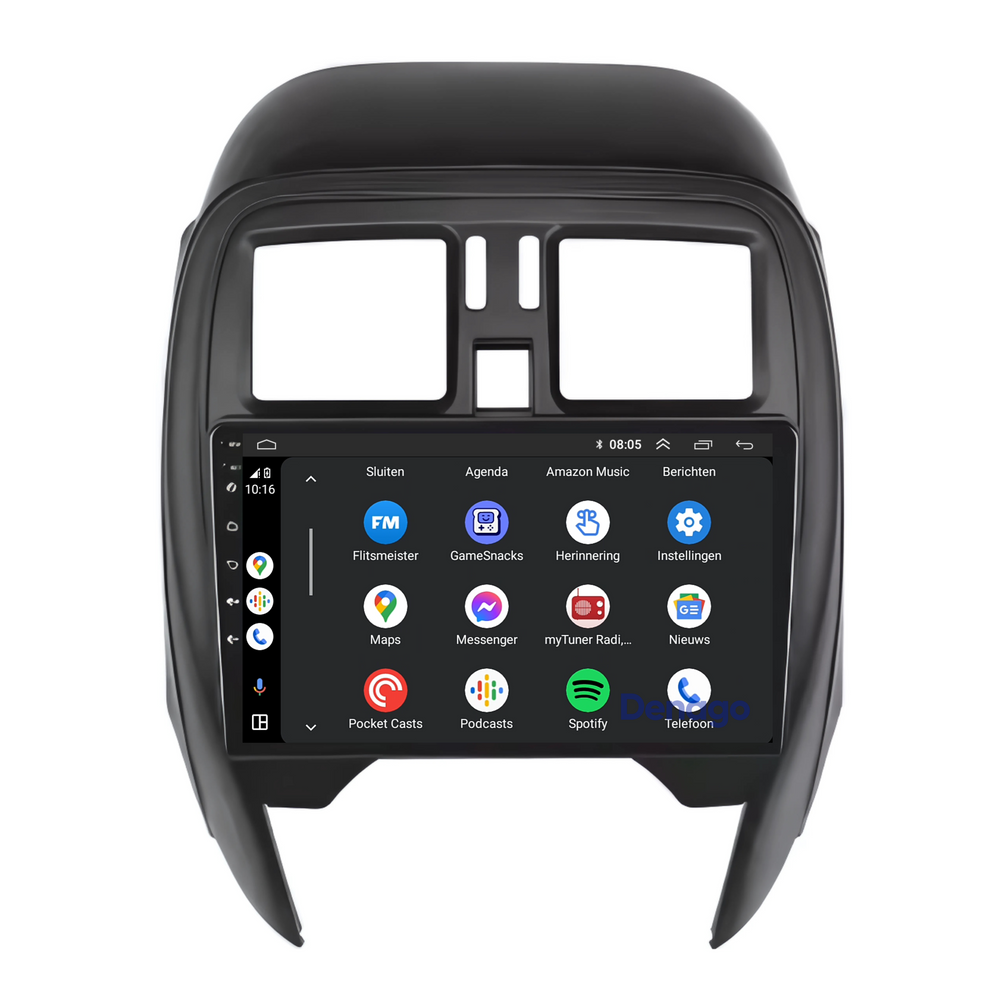 Radio del coche Nissan Micra CarPlay | 2013 a 2017 | Denago DNG-A27 | 9 pulgadas | Androide 13 | CarPlay inalámbrico y Android Auto