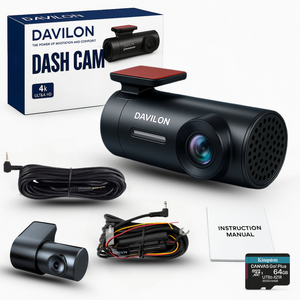 Davilon D1-DUAL Dashcam 4K | Voor & Achter | 2025 APP Model