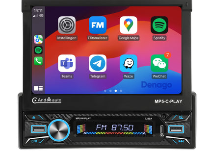 1Din Autoradio | Apple Carplay | Android Auto | USB, Aux, Bluetooth | MP5