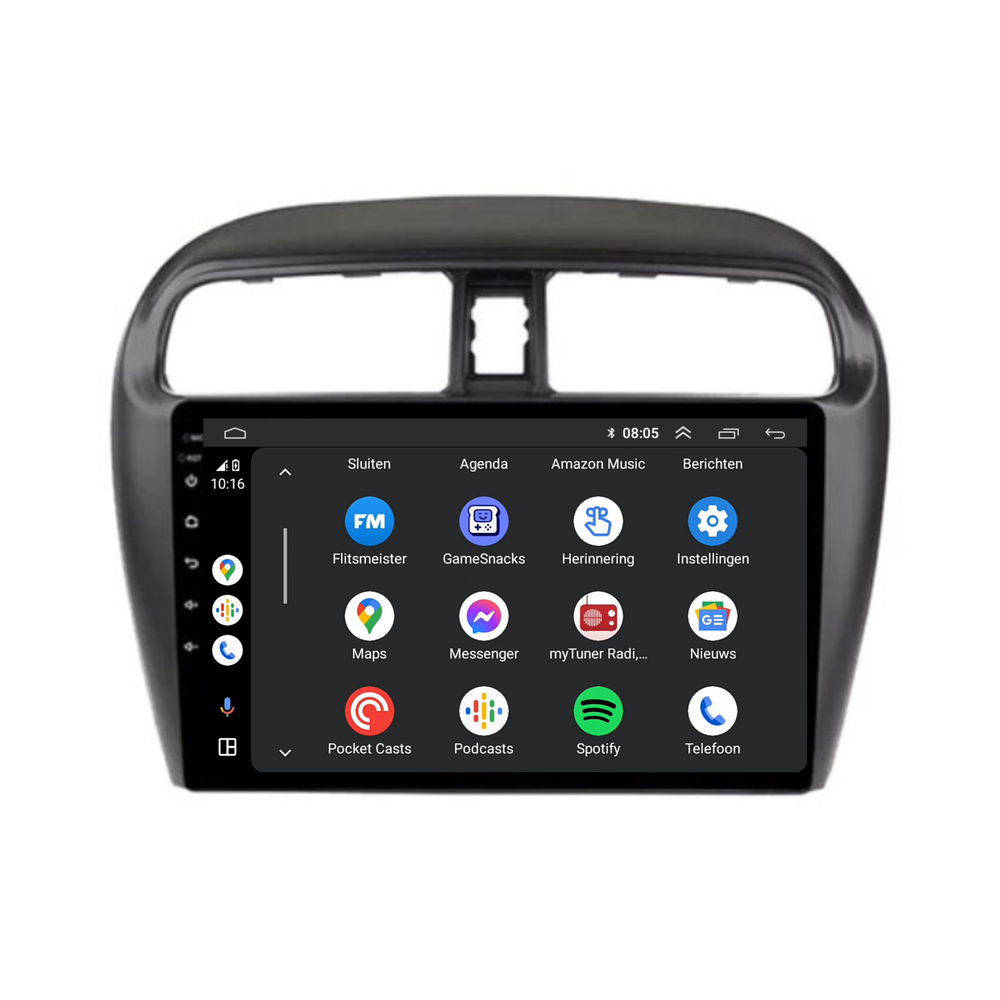 Estrella espacial Mitsubishi | Androide 13 | Radio de coche | 2013 a 2024 | Carplay y Android Auto
