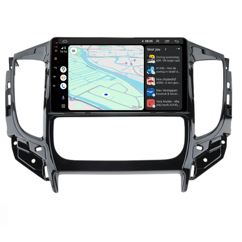 Mitsubishi Tritón | Androide 13 | Radio de coche | 2015 a 2022 | Carplay y Android Auto