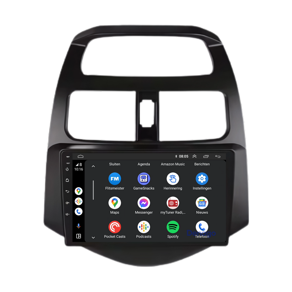 Chevrolet Spark CarPlay car radio | 2009 to 2015 | Denago DNG-A24 | 9 inches | Android 13 | Wireless CarPlay & Android Auto