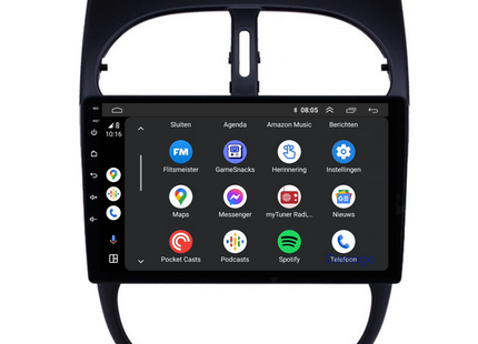 Peugeot 206 Autoradio | 1998 t/m 2009 | Android 13 & CarPlay