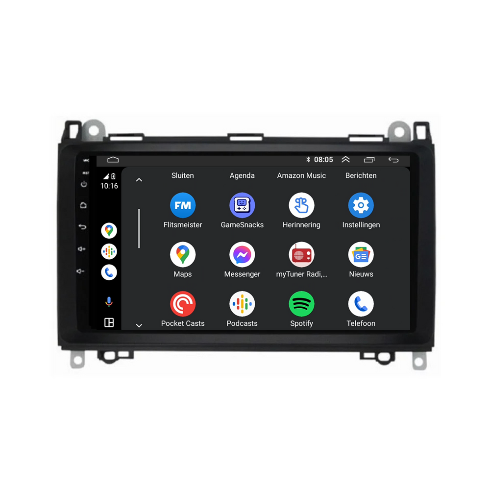 Radio para coche Mercedes Clase B CarPlay | 2005 a 2011 | Denago DNG-A10 | 9 pulgadas | Androide 13 | CarPlay inalámbrico y Android Auto