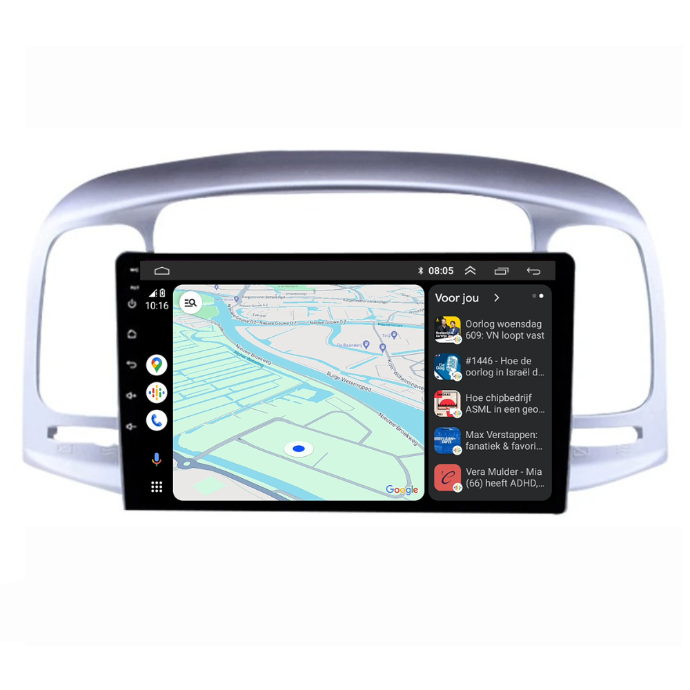 Acento Hyundai | Androide 13 | Radio de coche | 2007 a 2011 | Carplay y Android Auto