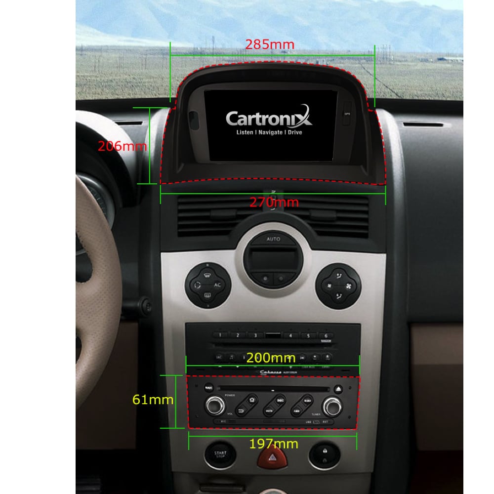 Renault Megane II Autoradio | CarPlay | Android 12 | 64GB