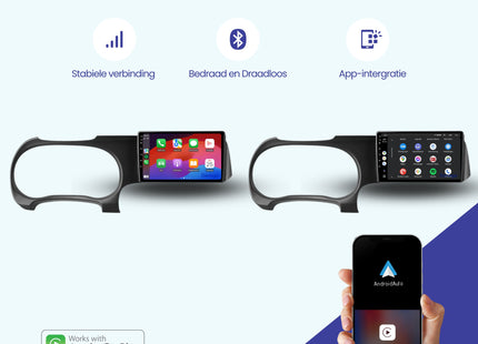 Hyundai i10 CarPlay autoradio | 2019 t/m 2023 | Denago DNG-A276 | 9 inch | Android 13 | Draadloos CarPlay & Android Auto