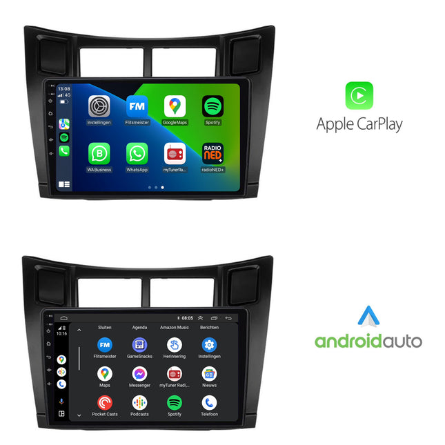 Toyota Yaris | Android 13 | Autoradio | 2005 t/m 2012 | CarPlay & Android Auto