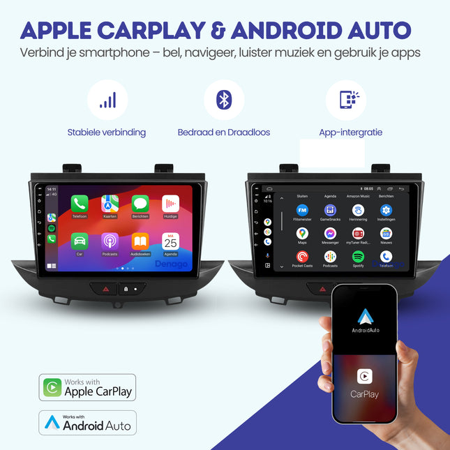 Opel Grandland X CarPlay autoradio | 2016 t/m 2020 | Denago DNG-A329 | 9 inch | Android 13 | Draadloos CarPlay & Android Auto