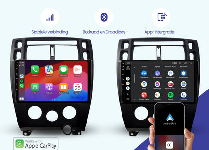 Hyundai Tucson CarPlay autoradio | 2004 t/m 2010 | Denago DNG-A89 | 9 inch | Android 13 | Draadloos CarPlay & Android Auto