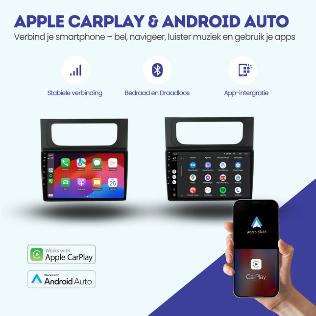 Volkswagen Touran CarPlay autoradio | 2011 t/m 2015 | Denago DNG-A216 | 10 inch | Android 13 | Draadloos CarPlay & Android Auto