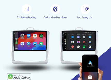 Ford Focus Autoradio | 2005 t/m 2010 | Android 13 & CarPlay