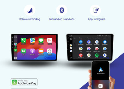 Citroën C2 CarPlay autoradio | 2003 t/m 2010 | Denago DNG-A223 | 9 inch | Android 13 | Draadloos CarPlay & Android Auto