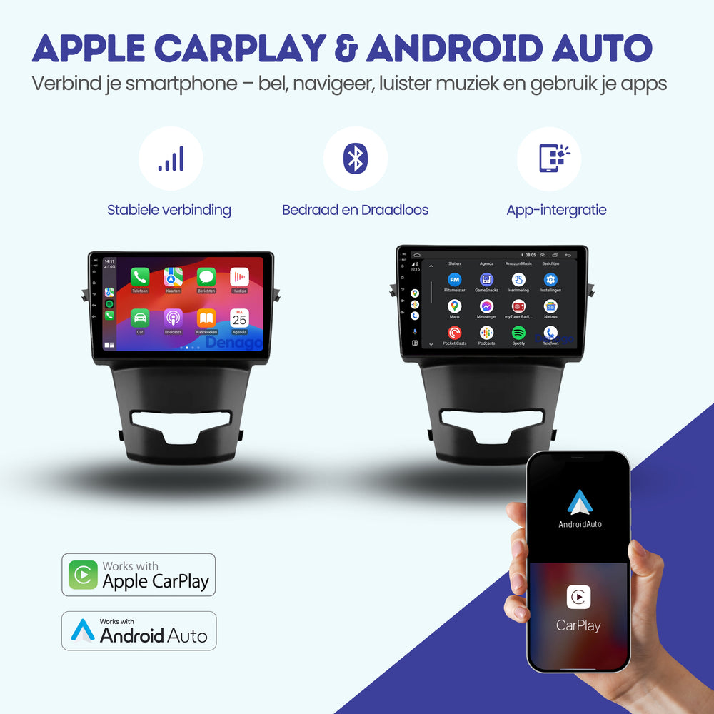 Radio para coche SsangYong Korando CarPlay | 2014 a 2018 | Denago DNG-A217 | 9 pulgadas | Androide 13 | CarPlay inalámbrico y Android Auto