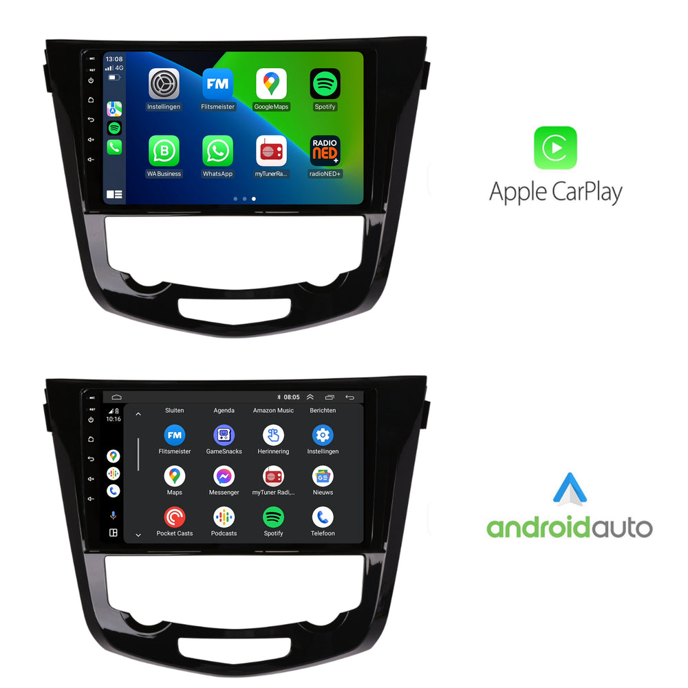 Nissan Qashqai | X-Trail | Androide 13 | Radio de coche |  2014 a 2021 | Carplay y Android Auto